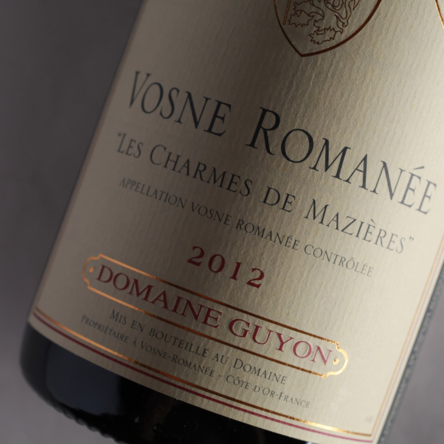 Domaine Jean-Pierre Guyon Vosne-Romanée “Les Charmes Mazières” 2012
