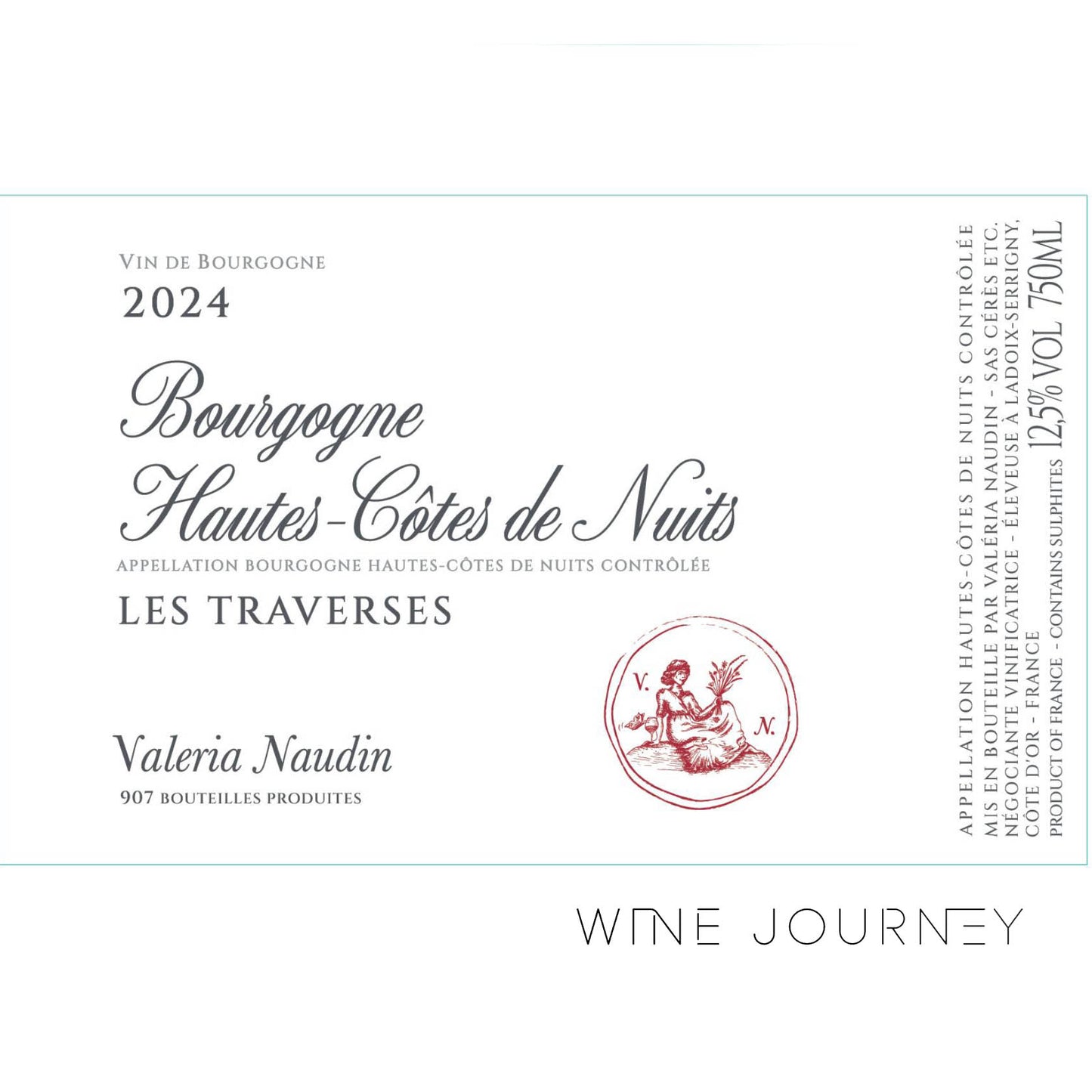 Domaine Valeria Naudin Bourgogne Hautes Côtes de Nuits Rouge les Traverses 2024