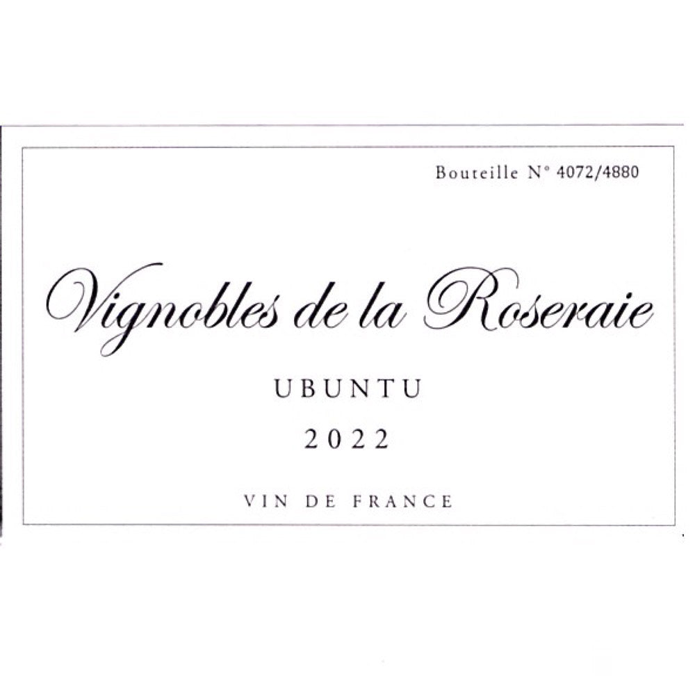 Les Vignobles de la Roseraie Ubuntu - Grenache VDF 2022