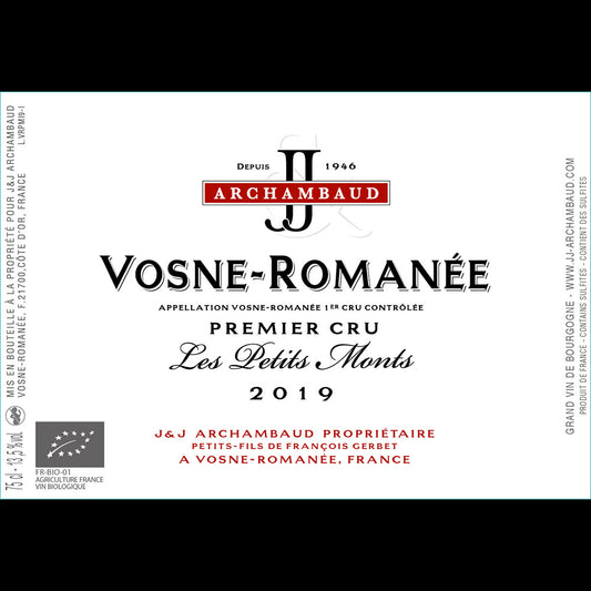 J&J Archambaud - Vosne-Romanée Premier Cru - Les Petits Monts 2019