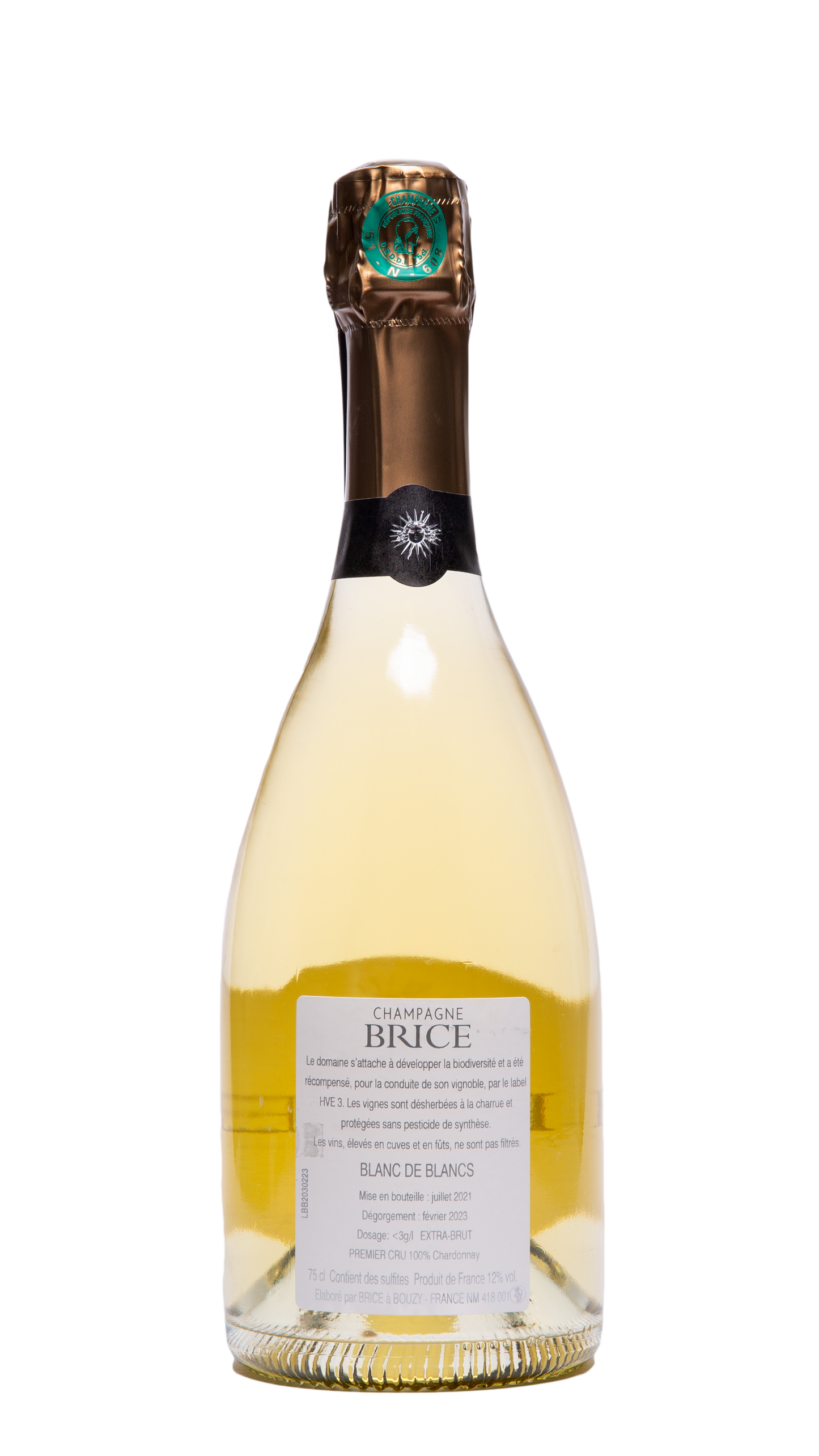 Champagne Brice Blanc de Blancs XX Premiere Cru