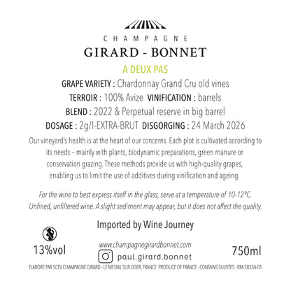 Champagne Girard-Bonnet 'À Deux Pas' D'Avize Grand Cru v22