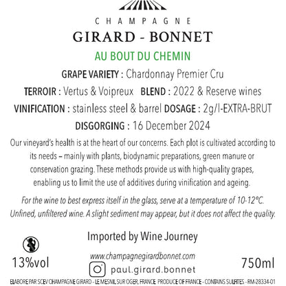 Champagne Girard-Bonnet Au Bout du Chemin 1er v22