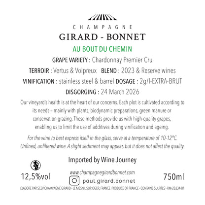 Champagne Girard-Bonnet Au Bout du Chemin 1er v23