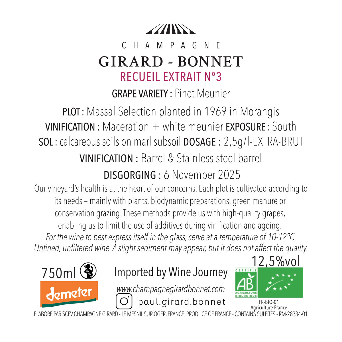 Champagne Girard-Bonnet Recueil Extrait no.3