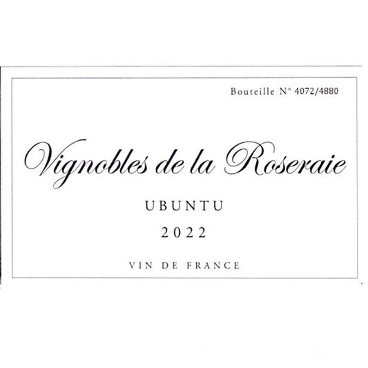 Les Vignobles de la Roseraie Ubuntu - Grenache VDF 2022