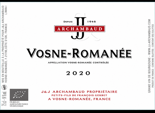 J&J Archambaud - Vosne-Romanée 2020